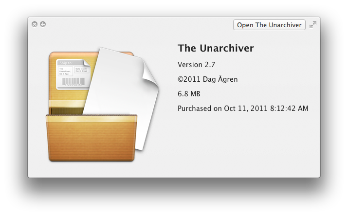 the unarchiver failed to write file