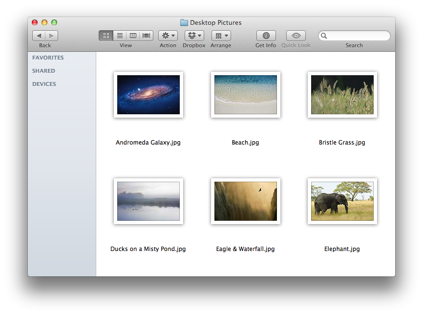 default mac desktop pictures